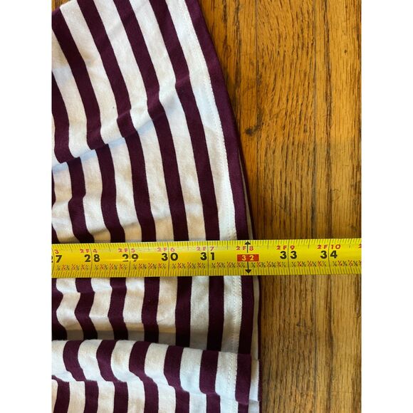 Kate Spade New York Maroon Stripe Long Sleeve Mini Dress Girls Size 14 - Picture 7 of 9